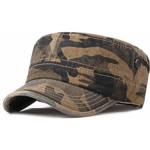 2020 New Classic Camouflage Men Military Caps Army Cadet Hats Cotton Adjustable Flat Top Patrol Sport Cap Gorras