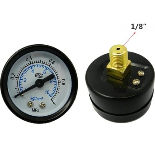 Airtac type Pneumatic mini air pressure gauge iron plastic port 1/8" air regulator gauge