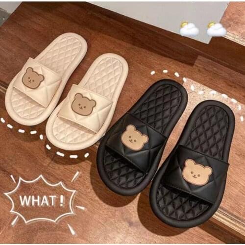 Luxury designer Unisex Bathroom slidder light weight comfy indoor slippers man and woman summer footwear Bow slippers flip flops