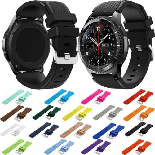 22mm silicone band for Samsung Galaxy Watch 46mm/Gear s3 Frontier/Huawei watch GT GT2 46mm/Huami Amazfit GTR 47mm correa strap