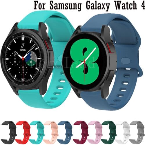 20mm WatchSrap For Samsung Galaxy Watch 4 40mm 44mm Galaxy4 Classic 46mm 42mm Watchband Sport Silicone Smart Wristbands Belt NEW