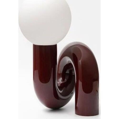 Modern minimalist glass ball bedroom table light children room designer model room table lamp