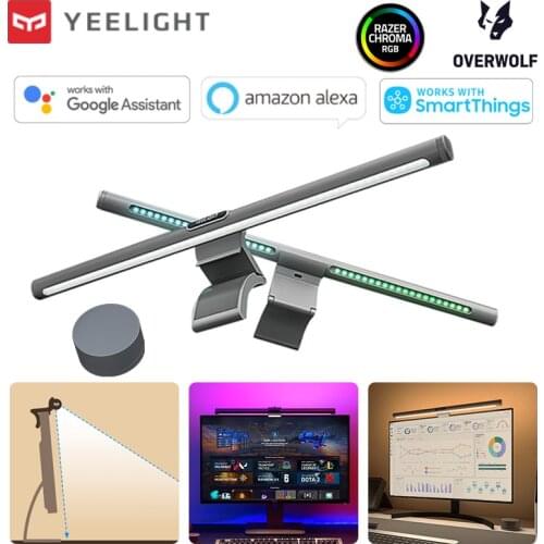 Yeelight LED Screen Light Bar Pro Computer Monitor Hanging Screenbar RGB Gaming Ambiance Smart Lamp Ra95 Dimming Remote Control
