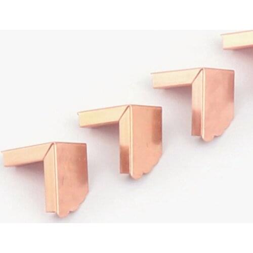 Rose Gold Corner Protectors Metal Corners with Retro Pattern Corner Protector for Boxes, Tables and Books Corner Bracket Jewelry