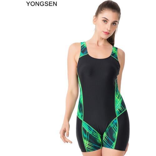 YONGSEN 2020 New Plus Size Swimwear Bodysuit Print Surf suit Women One Piece Skirt Swimsuit Sports Bathing suit