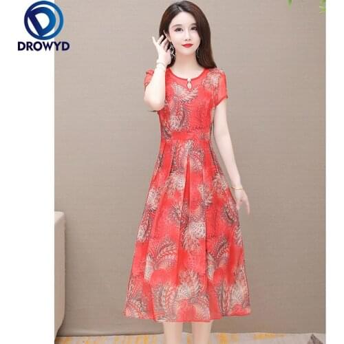 Summer 2021 Print Floral Long Beach Dress Women Sundress Sexy O-neck Loose Elegant Vintage Pink Dresses Bodycon Party Vestidos