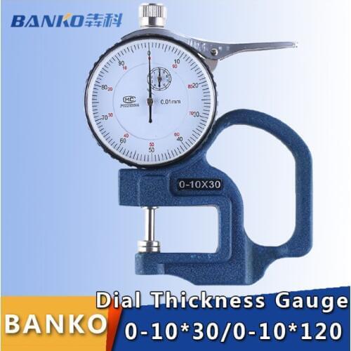0-10mm 0.01mm Dial Thickness Gauge High Precision Leather Metal Case Tester Flat Micrometer Width Measuring Instrument