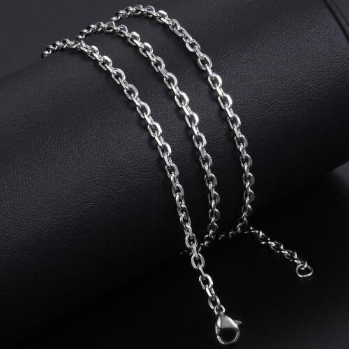 1.5/2/2.5mm Stainless Steel Cable Rolo Link Chain Necklace Choker for Men Women Gold Rose Gold Silver Color Necklace LKN144