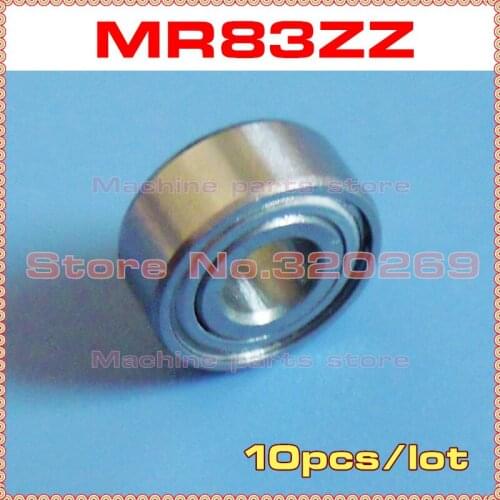 10pcs Radial Shaft Ball Bearing MR83ZZ 3*8*3 3x8x3Mm Metal Shield MR83Z