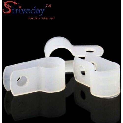 1000pcs/lot White Type R Line deduction Wiring Accessories Type R Line Card Clamps 8.4mm Cable retention Clips