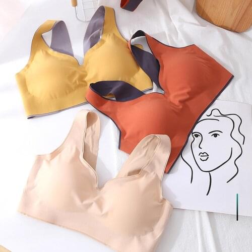 2021 Underwear Women Seamless Wireless Latex Pad Bra Breathable Push Up Underwear Brassiere Womens Intimates Womens Clothing