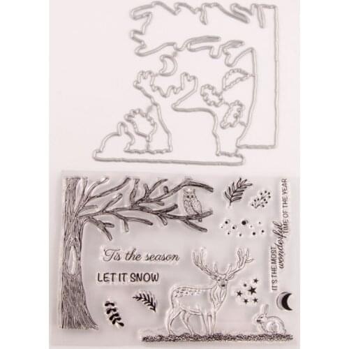 2021 New Christmas Deer 2021 New Seal Stamp with Cutting Dies Stencil DIY Scrapbooking Embossing Photo