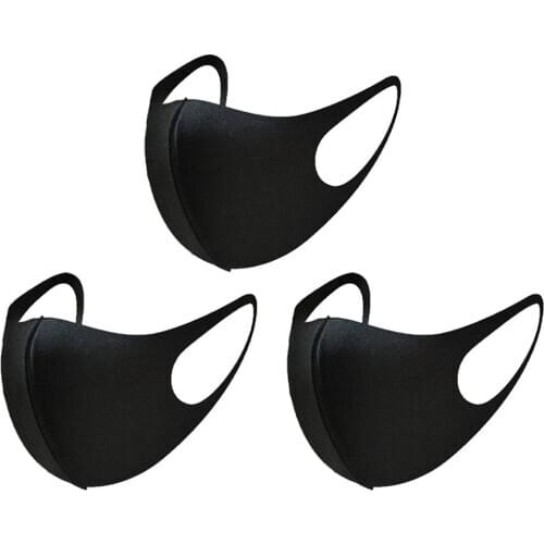 3pcsAdults Mouth Mask Solid Carbon Fiber Breathable Face Mask Outdoor Dustproof Face Lightweight Face Shield Dust Mouth Mask