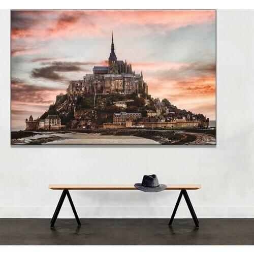 5D Diamond Painting World Famous Scenic Abbaye Du Mont-Saint-Michel Dimond Mosaic Sacred Place Picture Diamond Embroidery Decor