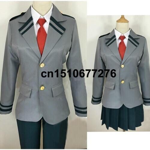 Anime Boku no Hero Academia Makise Kurisu TodorokiShoto OCHACO URARAKA uniform Cosplay Costumes