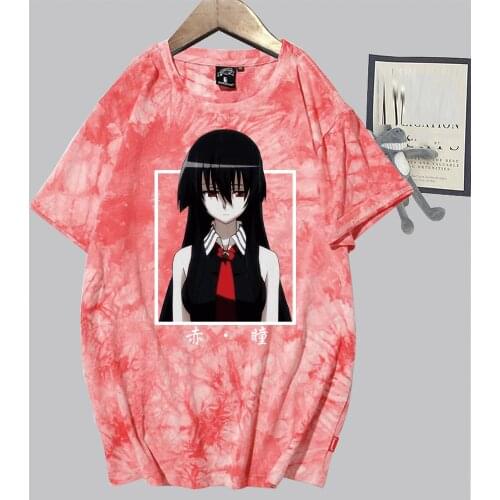 Akame Ga Kill Uniex Anime T-shirt Fashion Short Sleeve O-neck Casual Tie Dye Uniex