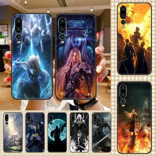 Final Fantasy VII Game Continue Phone case For Huawei P Mate P10 P20 P30 P40 10 20 Smart Z Pro Lite 2019 black soft cell cover