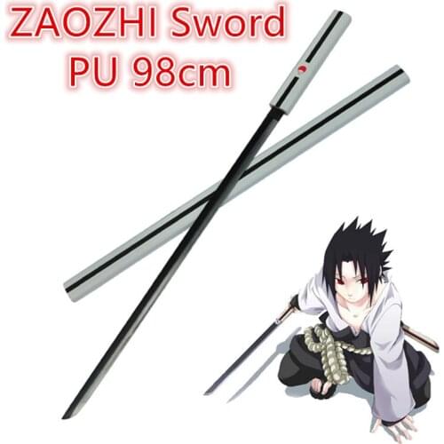 Katana Black White ZAOZHI Sword Weapon Prop Role Play Snake Sword Ninja Weapon PU Model Toy Anime Cosplay Prop