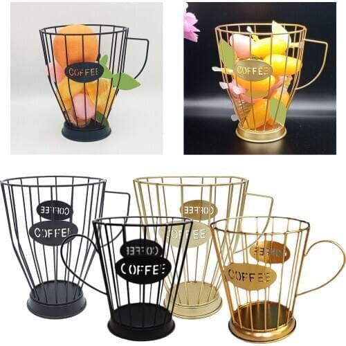 Coffee Pod Holder Capsule Storage Metal Wire Basket Home Organizer