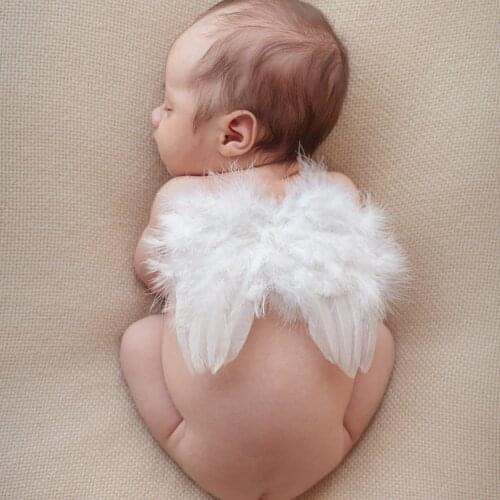 Baby photo lovely modeling white angel wings props angel wings nontoxic hand feather decoration