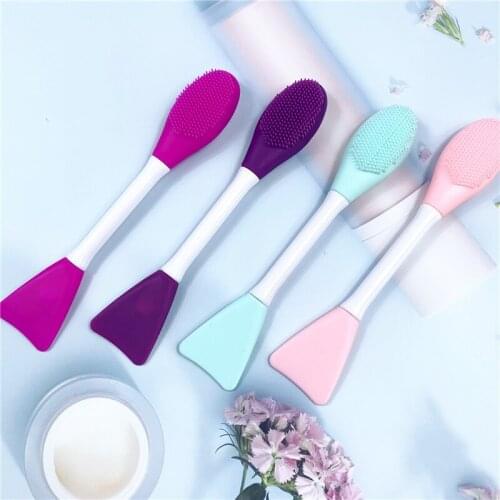 Double Headed Silicone Cartoon Color Mask Brush Multifunctional Face Wash Brushes Beauty Makeup Decontamination Skin Care Tool