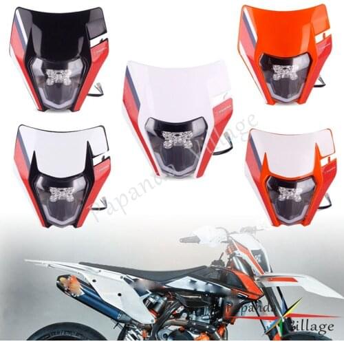 Enduro MX LED Head Lamp High Low Beam Headlight Assembly Front Light for EXC EXC-F Six Days KLX KXF WR TTR CRF 125 250 450 690
