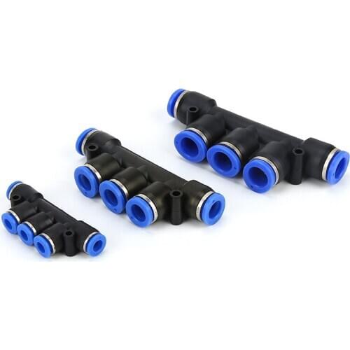4mm 6mm 8mm 10mm 12mm Hose Tube Equal 5 Way One Touch Air Pneumatic Push In Pipe Fitting Quick Connector