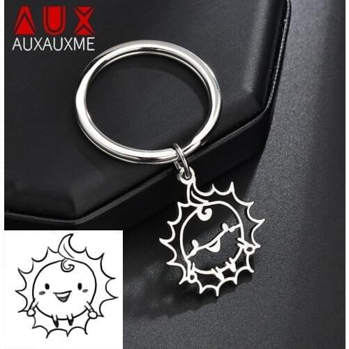 Auxauxme Customized Childrens Drawing KeyChian Stainless Steel Kids Art Personalized Name Photo KeyChians Christmas gifts