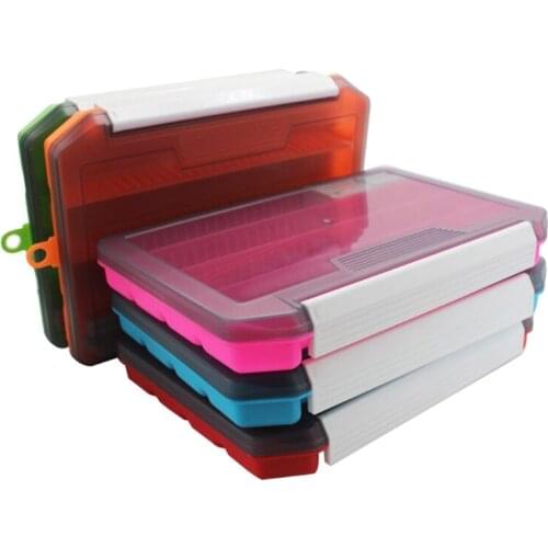 Fishing Tackle Box Storage Tray with Removable Dividers Fishing Lures Hooks Accessories Organizer Holder Case