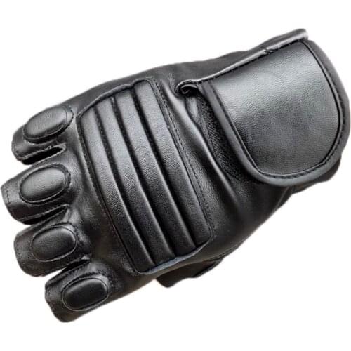 Leather Wrinkles Men Gloves Winter Fashion Motorcycle Sports Mankind Gloves Outdoor Protection Motorcycle Stylishly Male Gloves