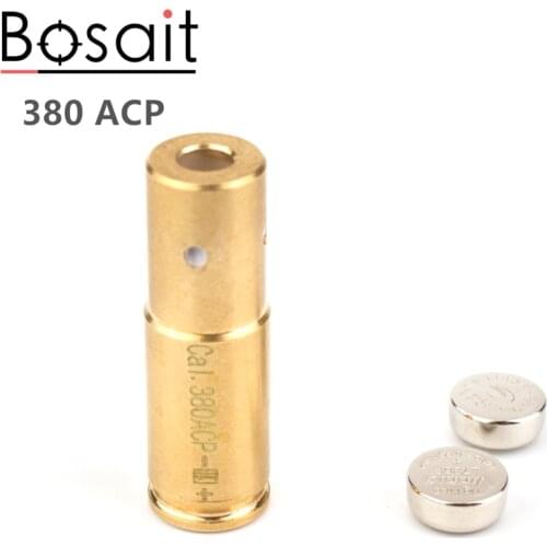 Bosait 380ACP Pistol Red Laser Boresighter 380 ACP Cartridge Boresight Collimator Bore Sight for Handgun