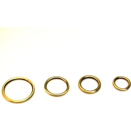 Metal O Ring, O-rings ,Unwelded Ring - Antique Brass Plated - Chose sizes