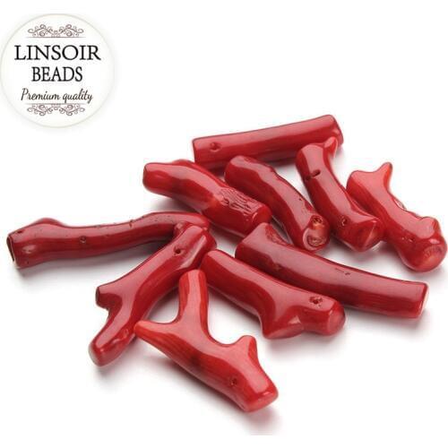 Fashion 5pcs/lot Tree Shaped Natural Red Loose Coral Beads 2-4cm Pick Size For DIY African Wedding Necklace Jewelry Making F2815