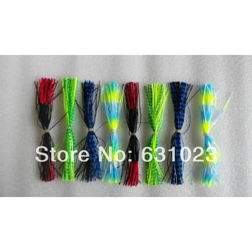 MR OCTOPUS 100pcs fishing lure , soft lure, fishing skirt octopus lure.squid jigs , random colourmixed