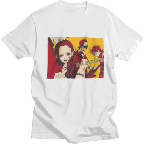 Nana Osaki The Black Stones T Shirt for Men Pure Cotton T-shirt Leisure Tee Tops Short Sleeve Ai Yazawa Manga Tshirt Apparel