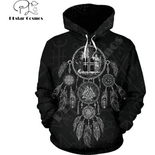 Viking hoodies Iceland Coat Of Arms Dreamcatcher 3D Printed Mens Zip Up Hoodie Harajuku Streetwear Unisex Casual Tracksuit YY030
