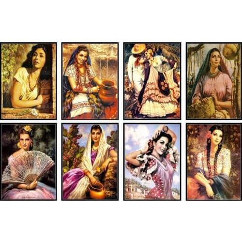 Embroidery Counted Cross Stitch Kits Needlework - Crafts 14 ct DMC Color DIY Arts Handmade Decor - Spanish Lady Collection