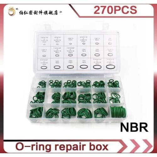 Nitrile Rubber 270pcs 18 Sizes O Rings NBR Sealing O-rings Washer Rubber Wear-resistant waterproof and oil resistant O Ring Seal