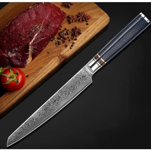 8 Inch Filleting Sushi Knives 67Layer Damascus Steel Japanese Sashimi Chef Knife Sharp Slicing Cleaver Salmon Fish Sushi Knife