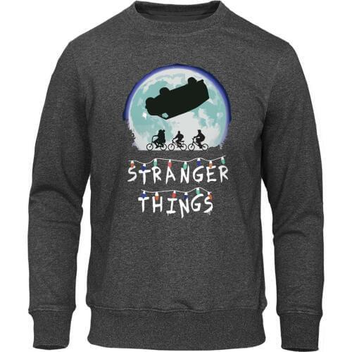 Autumn Hot Sale Sweatshirt Stranger Things UPSIDE DOWN Print Hoodies Men Brand Clothing Casual Sweatshirts Funny Mens Streetwear