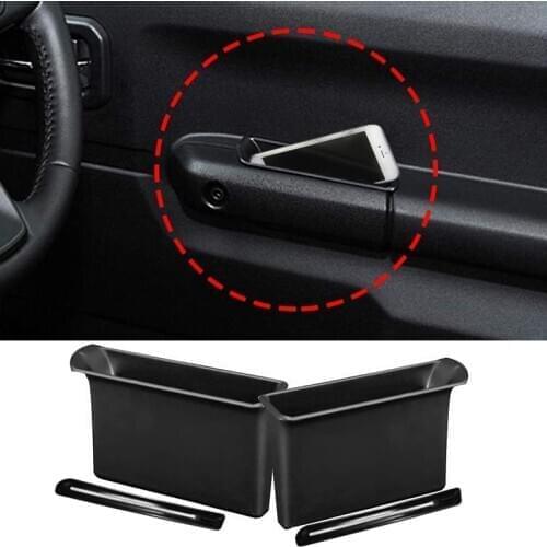 Front Row Door Side Storage Box Handle Pocket Armrest Phone Container for Suzuki Jimny 2019 2020 Accessories
