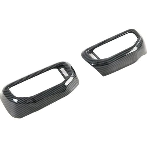 Carbon Fiber Front Door Side Air Condition Vent Outlet A/C Cover Trim Fit For Ford Explorer 2020 2021