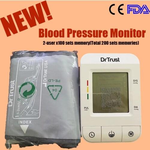 Blood Pressure Monitor Tensiometer Upper Arm Automatic Digital BP Machine Pulse Heart Rate Meter