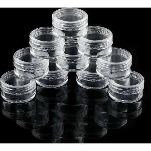 Transparent Plastic Jewelry Storage Box Round Container Jar Finishing Storage Box portable and very suitable for use on the go