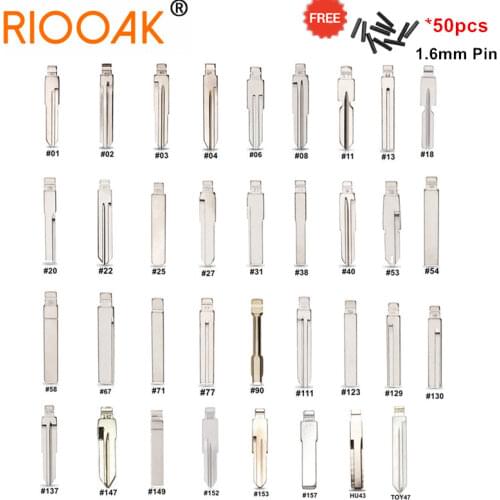 35pcs/set Car Key Blade For KD VVDI Blank Uncut Flip Remote Replacement Blank For Renault Toyota BMW VW AUDI PSA Peugeot Citroen