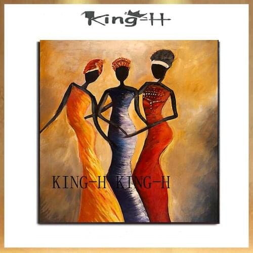 Hand-painted oil painting abstract characters on the wall of modern decorative painting the living room hotel lobby wall