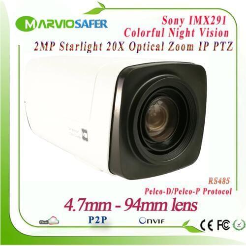 H.265 1080P 2MP PTZ Network IP Camera Module CCTV Starlight Colorful Night Vision Sony IMX291 Sensor 20X Optical Zoom Onvif
