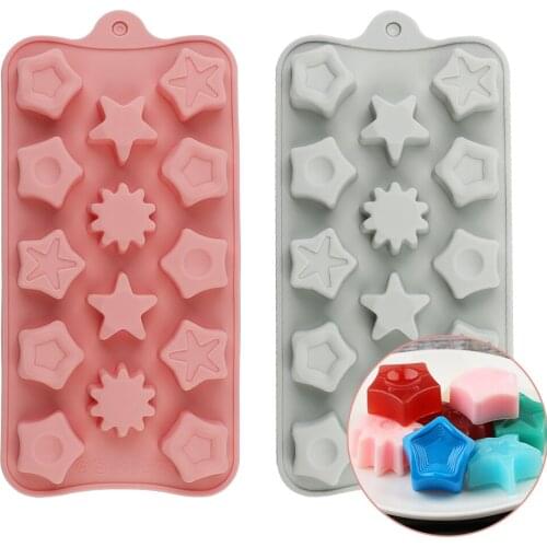 Silicone Chocolate Mold Star Tool Silicone Chocolate Cake Soap Mold Baking Ice Tray Mould Cake Tools 2020 NEW