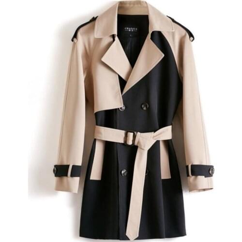 Colorblock Mens trench coats man long coat men clothes spring autumn loose khaki overcoat long sleeve 2020 new designer plus 6XL