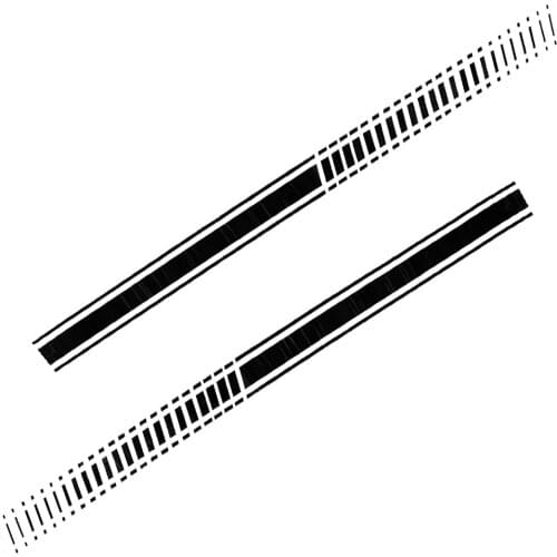 Universal 1 Pair Black Sport Racing Shadow Graphic SUV Off-Road Car Body Door Side Decal Stickers Stripes PVC Vinyl